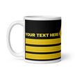 Personalized Chief Officer mug with epaulette design and custom text