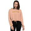 Elegant Embroidered Women's Crop Hoodie