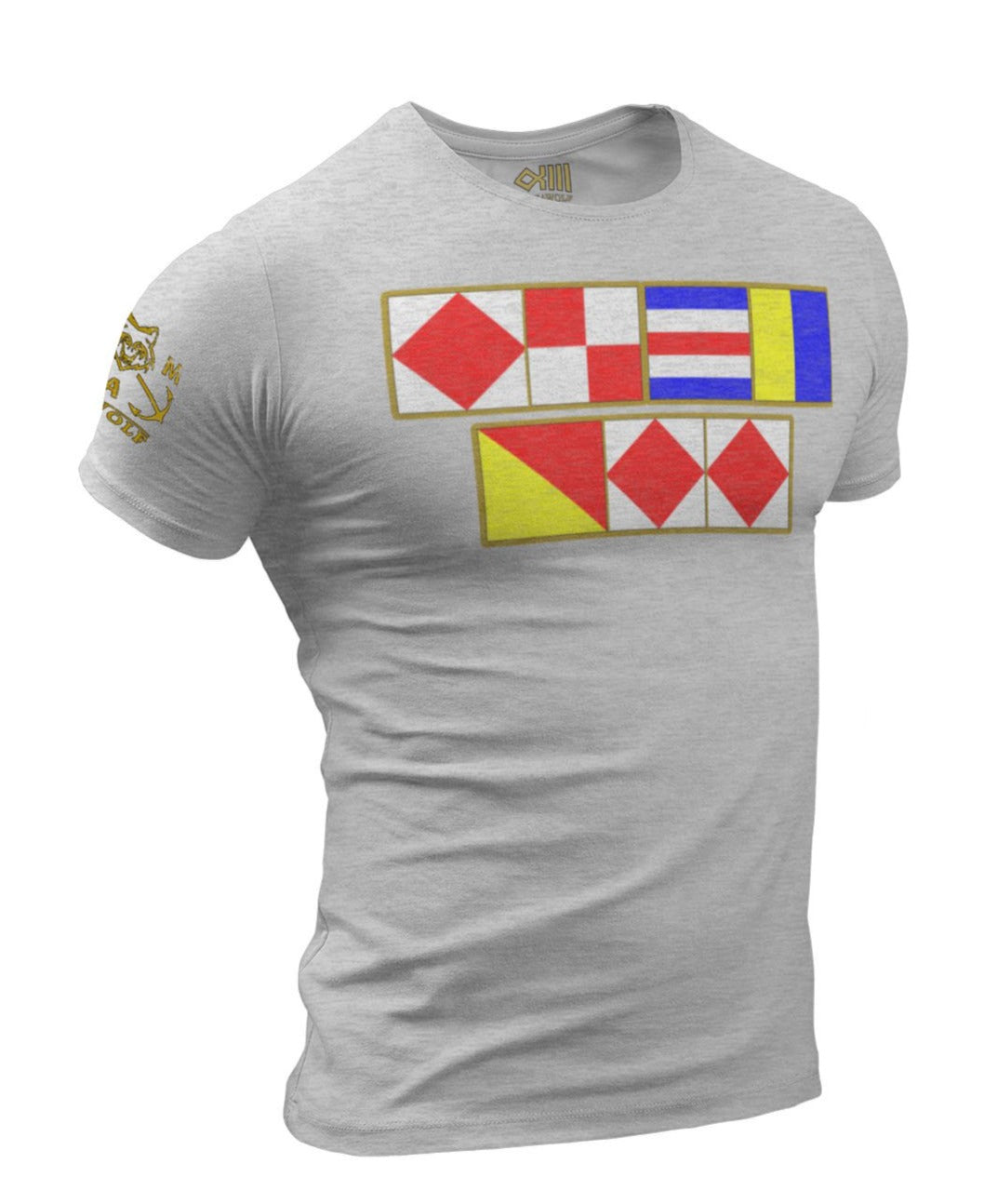 T-Shirt with signal flags fuck off.